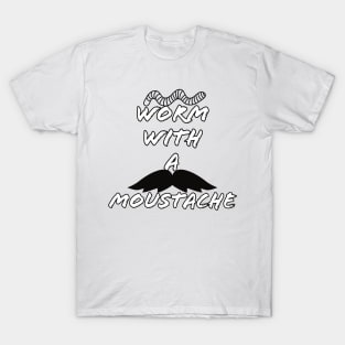 Wormy Moustache White - Scandoval T-Shirt